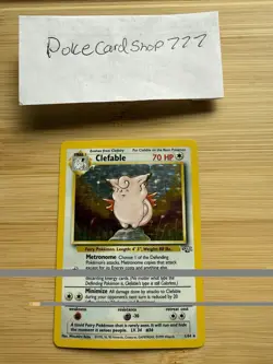 Pokemon Clefable 01/64 Jungle Unlimited Holo Rare Stage 1 70 HP - Image 1