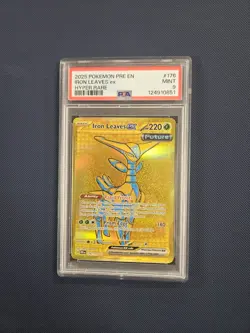 Pokemon Prismatic Evolutions Iron Leaves EX Hyper Rare PSA 9 - Image 1