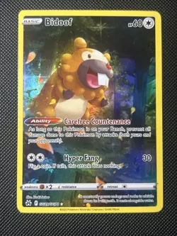 Pokemon TCG - Bidoof - Crown Zenith: Galarian Gallery GG29/GG70 Ultra Rare NM - Image 1