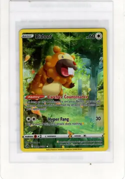 POKEMON TCG BIDOOF GG29/GG70 CROWN ZENITH RARE HOLO MINT PACK TO SLEEVE - Image 1