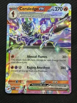 Pokemon Ceruledge ex 036/191 Sv08 Surging Sparks Double Rare Holo 2024 270HP - Image 1