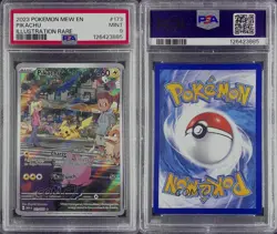 Pikachu Illustration Rare Pokemon Scarlet & Violet 151 MEW PSA 9 MINT - Image 3