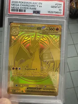 2026 POKEMON ASC EN-ASCENDED HEROES MEGA HYPER RARE MEGA CHARIZARD Y EX PSA 10 - Image 1