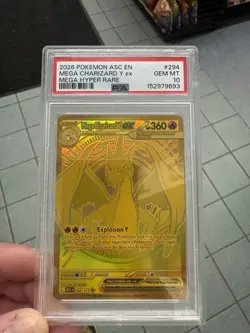 2026 POKEMON ASC EN-ASCENDED HEROES MEGA HYPER RARE MEGA CHARIZARD Y EX PSA 10 - Image 4