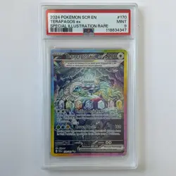 2024 Pokemon TERAPAGOS EX #170/142 Stellar Crown Special Illustration Rare PSA 9 - Image 1