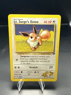 Pokemon Lt. Surge's Eevee - 51/132 Gym Challenge - Pokemon TCG - 2000 B - Image 1