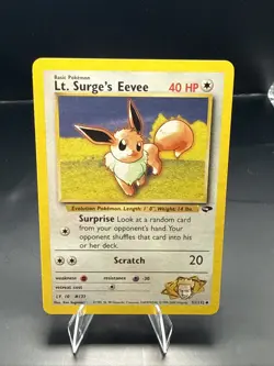 Pokemon Lt. Surge's Eevee - 51/132 Gym Challenge - Pokemon TCG - 2000 B - Image 2