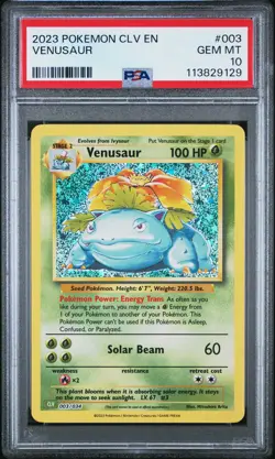 2023 POKEMON CLASSIC VENUSAUR & LUGIA EX DECK #003 VENUSAUR PSA 10 - Image 1