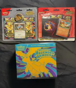 Pokemon Mega Evolution Ascended Heroes Elite ETB & Blister Pack & Tech Sticker - Image 1