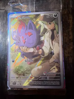 Pokemon TCG Journey Together ETB Pokemon Center Stamped N’s Zorua SVP189 Sealed - Image 1