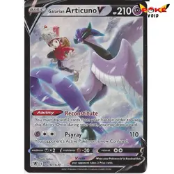 TG16/TG30 Galarian Articuno V : Rare Ultra Card : SWSH-10 Astral Radiance - Image 1