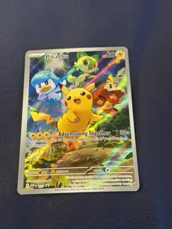 Pikachu 027 Sv: Scarlet & Violet Promo Cards Holo Pokemon card near mint - Image 1