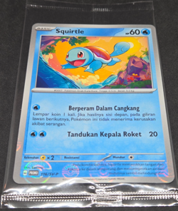Squirtle 116/SV-P Poke Ball Holo Indonesia Indonesian Promo Pokemon Card Sealed - Image 1