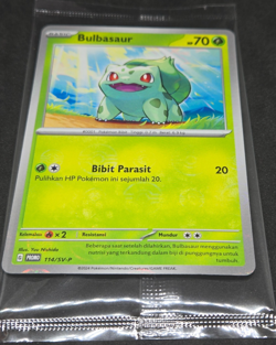Bulbasaur 114/SV-P Poke Ball Holo Indonesia Indonesian Promo Pokemon Card Sealed - Image 1