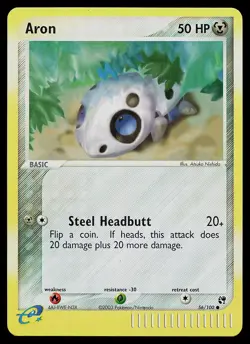 Pokemon Card - Aron Sandstorm 56/100 Reverse Holo Common - Image 1