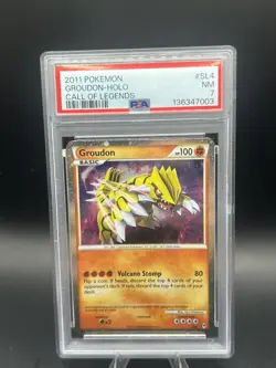 2011 POKEMON CALL OF LEGENDS #SL4 GROUDON-HOLO PSA 7 - Image 1