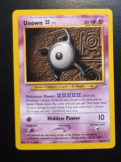 Unown [X] 30/105 Neo Destiny- NM Pokemon WOTC Vintage - Image 1