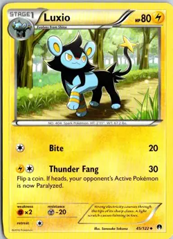 Luxio - 45/122 - Uncommon - Pokemon TCG LP - Image 1