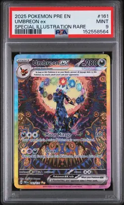 2025 POKEMON PRE EN-PRISMATIC EVOLUTIONS #161 UMBREON EX PSA 9 - Image 1
