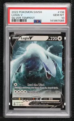 Lugia V Pokemon Sword & Shield Silver Tempest PSA 10 GEM MT - Image 1