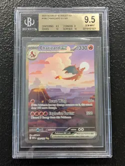 Charizard EX 151 199/165 Beckett Gem Mint 9.5 Pokemon BGS (2 10 Subgrades)PM1001 - Image 1