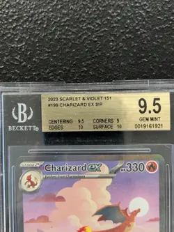 Charizard EX 151 199/165 Beckett Gem Mint 9.5 Pokemon BGS (2 10 Subgrades)PM1001 - Image 3