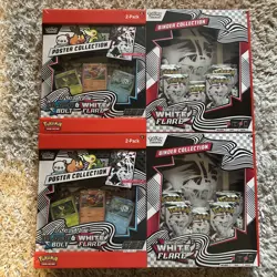 2x - Pokemon White Flare Binder + Unova Collection Poster Sam's Club Bundle - Image 1