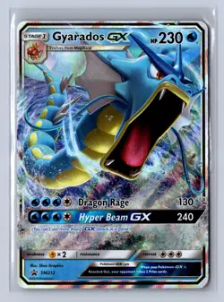2019 Pokemon Hidden Fates Black Star Promo Gyarados GX #SM212 LP - Image 1