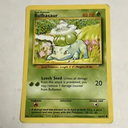 Bulbasaur 044/102 - Base Set - Regular - Unlimited - WOTC - Pokemon TCG - LP - Image 1