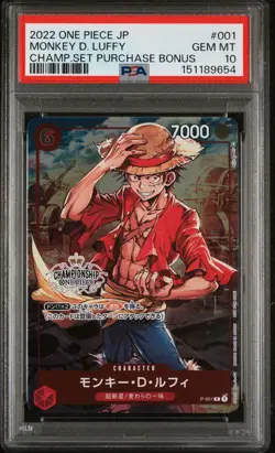 Monkey D. Luffy One Piece 2022 Championship Set Promo Japanese #001 PSA 10 - Image 1