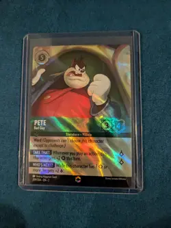 Disney Lorcana Pete Bad Guy 209/204 EN 2 ENCHANTED Rare Foil - Image 1