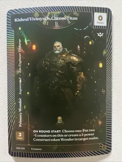 Wonders of the First Kishral Vivasynth, Chrono Titan Classic Foil Epic 109/401 - Image 1