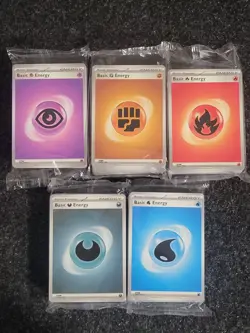 NEW Unopened 5x - (45ct) (225 Total) Sealed Lot of Energy Cards Pokemon - Image 1