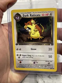 Pokemon TCG Team Rocket 1st Edition Dark Raticate 51/82 Vintage Vtg Card LP+ - Image 1