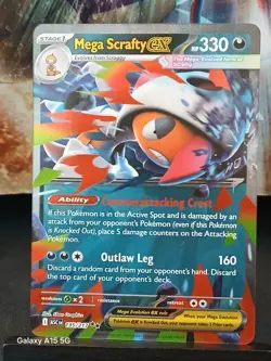 Mega Scrafty EX 270/217 & 135/217 Ascended Heroes English Pokemon Cards - Image 4