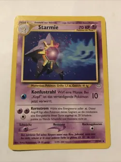 Pokemon TCG Neo Revelation Starmie Card 25/64 German Non Holo Rare - Image 1