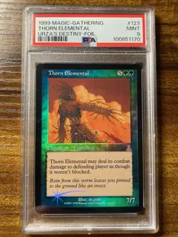 MTG✨THORN ELEMENTAL FOIL✨Urza’s Destiny PSA 9 MINT RARE Creature rk Post POP 2 ! - Image 1