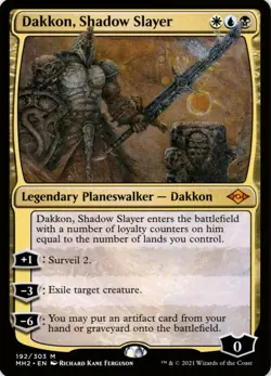 X 1 Dakkon, Shadow Slayer NM-M MH2 192 MTG Magic The Gathering - Image 1