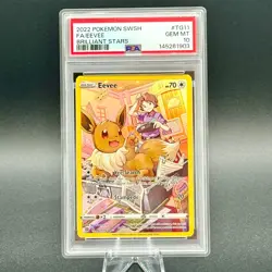 Eevee TG11/TG30 GEM MT PSA 10 SWSH Brilliant Stars Full Art Pokemon TCG - Image 1
