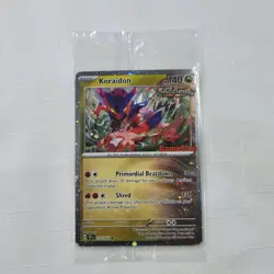 🔥 Pokemon TCG Koraidon 119/162 TEF Holo GameStop Stamp Sealed Promo 🔥 Swirl 🔥 - Image 1