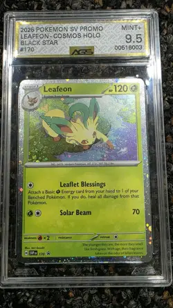 Pokemon Leafeon Cosmos Holo 170 SV: Scarlet & Violet Promo 2025 AGS 9.5 - Image 1