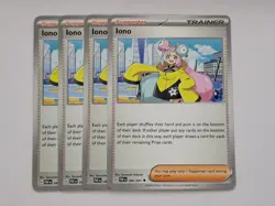 4x Iono 080/091 - Pokemon TCG Paldean Fates - NM Playset Trainer Lot - Image 1