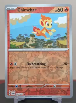 Pokemon Chimchar #031/167 English Twilight Masquerade Reverse Holo - Image 1