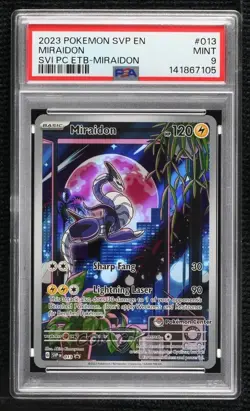 Miraidon (Pokemon Center) Pokemon Scarlet & Violet Black Star Promo PSA 9 MINT - Image 1