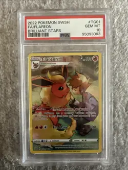2022 Pokemon SWSH Brilliant Stars Flareon Trainer Gallery Holo #TG01/TG30 PSA 10 - Image 1