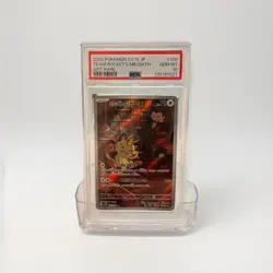 Pokemon Team Rocket's Meowth 109/098 SV10 Art Rare PSA 10 Holo Japanese - Image 1