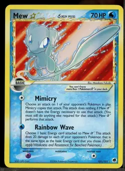 2006 Pokemon Gold Star Ex Dragon Frontiners #101 Mew Holo - Image 1