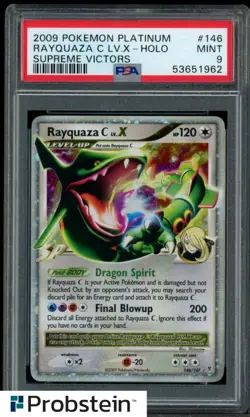 Pokemon TCG Rayquaza C LV.X Supreme Victors Holo Ultra Rare #146 PSA 9 MINT - Image 1