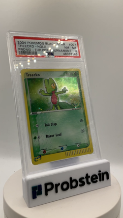 2004 Pokemon Black Star Promo European Pop Tournament #007 Treecko Holo PSA 8 - Image 2