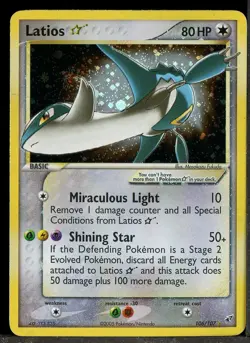 2005 Pokemon EX Deoxys #106 Latios Gold Star Holo - Image 1